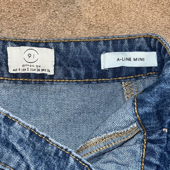 Denim mini skirt - EUC!! Only worn once! $15 - Picture 4 of 5